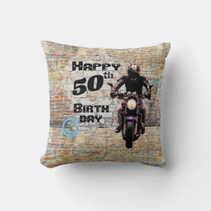 Almofada Gra De Tijolos De Grunge Industrial De Motociclism