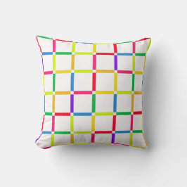 Almofada Grade Colorida com Pop de Espaço Negativo Inspirad