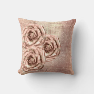 Almofada Grade de cobre Dourado do Sequin da flor