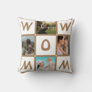 Almofada Grade Moderno de Fotos WOW Presente Mãe Querida