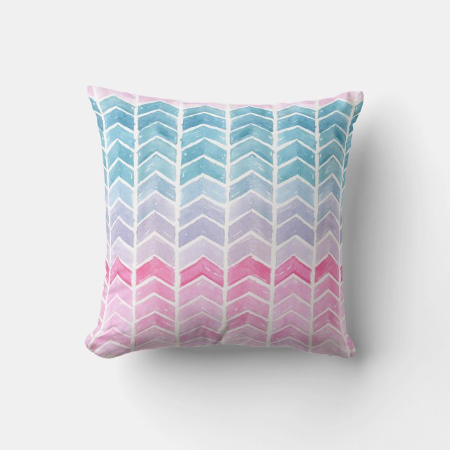 Almofada Gradient Chevron: Padrão De Arenque De Arenque De  (Frente)