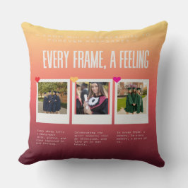 Almofada Gradient Color Graduation Memories Collage