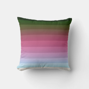 Almofada Gradient ombre stripe branda fina e multicolo