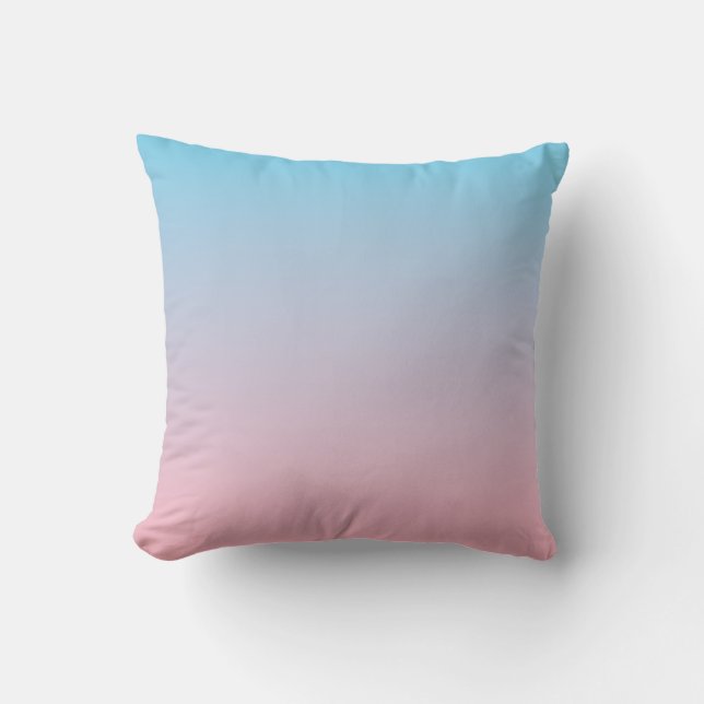 Almofada Gradiente azul e rosa (Frente)