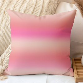 Almofada Gradiente Ombre Moderno Rosa Pastel, Pêssego e Blu