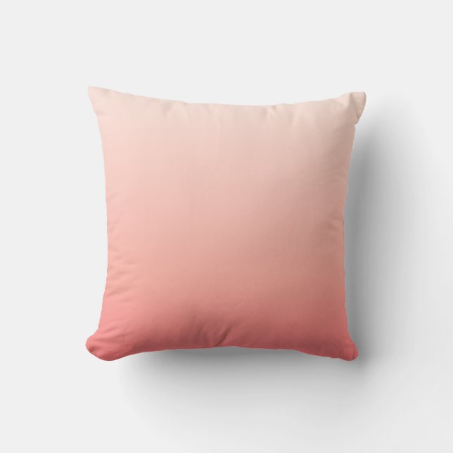 Almofada Gradiente rosa pálido e pêssego (Frente)