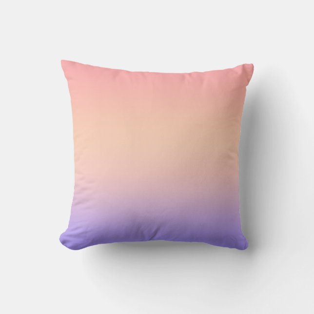 Almofada Gradiente roxo amarelo e rosa (Frente)