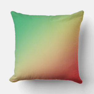 Almofada Gradiente Verde, Amarelo e Vermelho