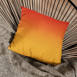 Almofada Gradiente Vermelho para Laranja Ombre Desvanecendo
