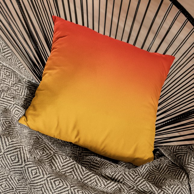 Almofada Gradiente Vermelho para Laranja Ombre Desvanecendo (Criador carregado)