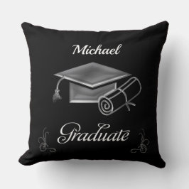Almofada Graduação Black & Silver, Boné e Diploma