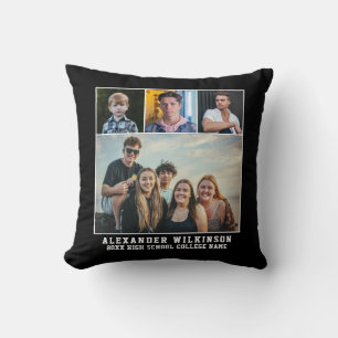 Almofada Graduação da Colagem de Fotos Moderna com Tipograf