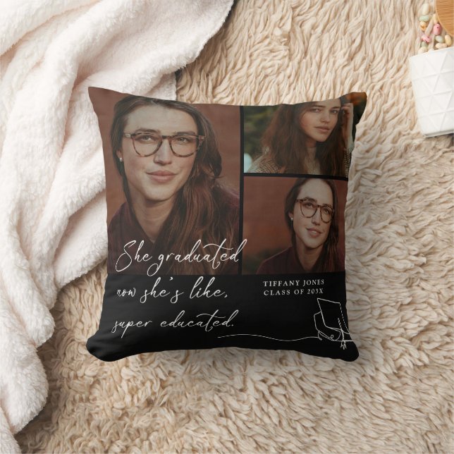 Almofada Graduação de Fotos Super Educada (Cobertor)