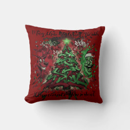 Almofada Graffiti Christmas Square Pillow 16x16