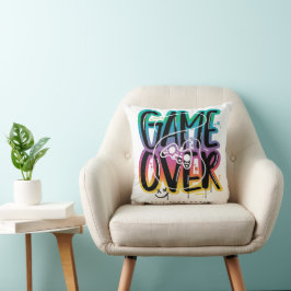 Almofada Graffiti de joystick de game over gamer