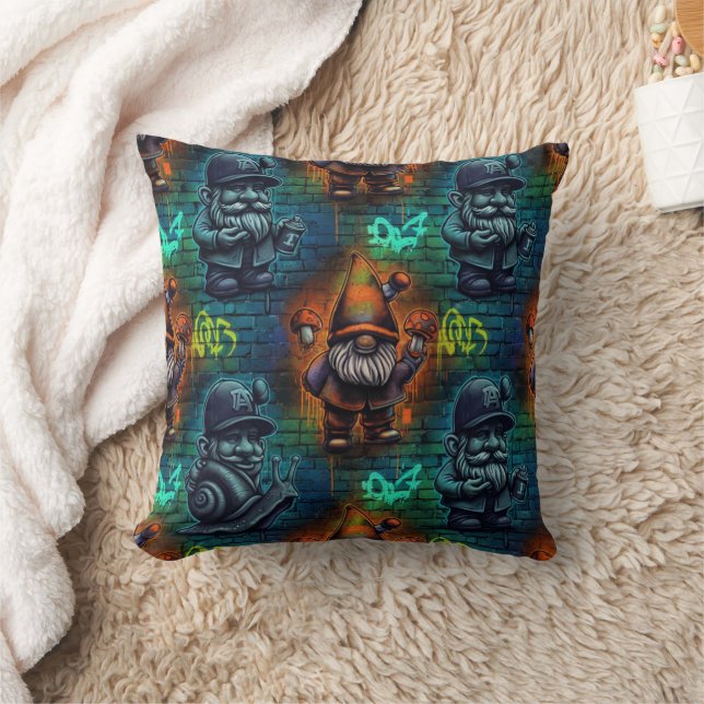 Almofada Graffiti Gnome Throw Pillow (Cobertor)