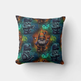 Almofada Graffiti Gnome Throw Pillow