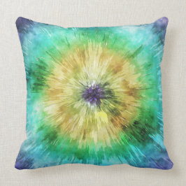 Almofada Gráfico Colorido de Tie Dye