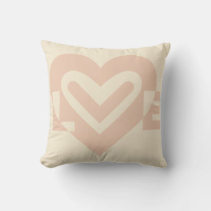 Almofada Gráfico de Amor Bonito em bege