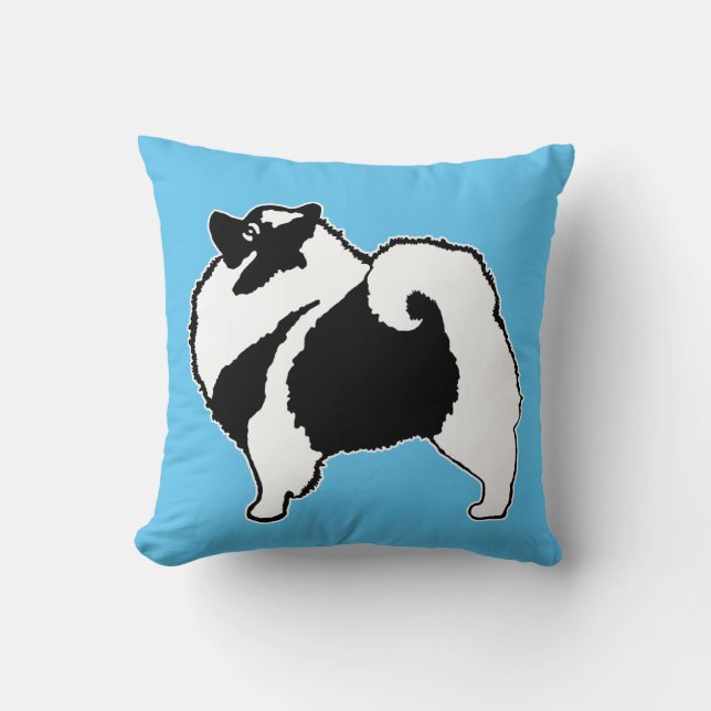 Almofada Gráficos Keeshond - Arte de Cachorro Original (Frente)