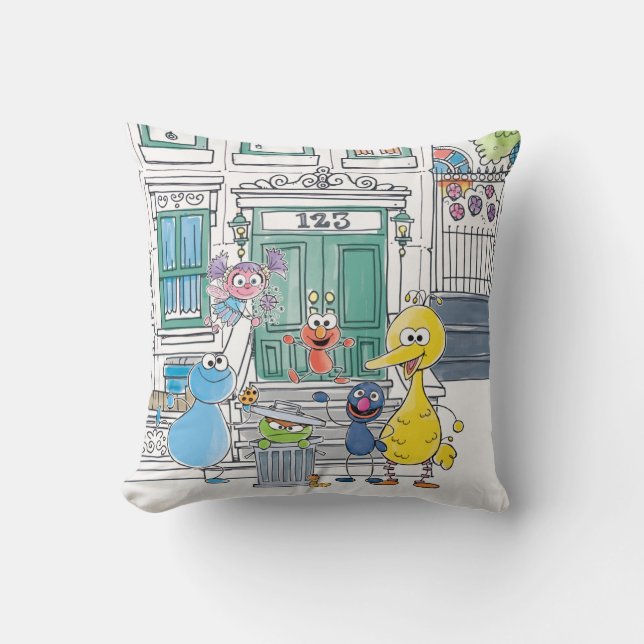 Almofada Gráficos Sesame Pals Doodley (Frente)