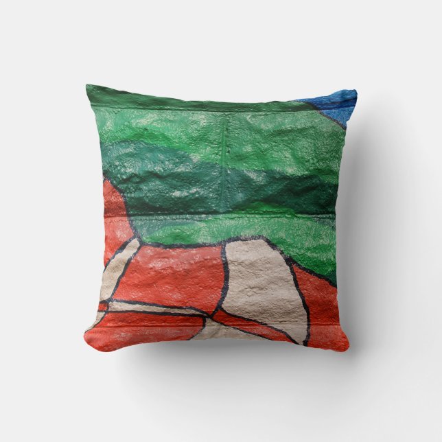 Almofada Grafite colorido reversível em um Travesseiro (Frente)