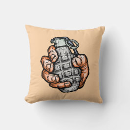 Almofada Granada Mão no Estilo História em quadrinhos