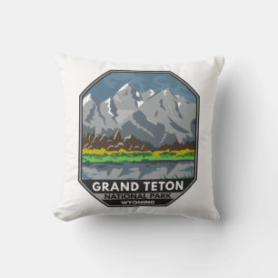 Almofada Grand Teton National Park Wyoming Vintage