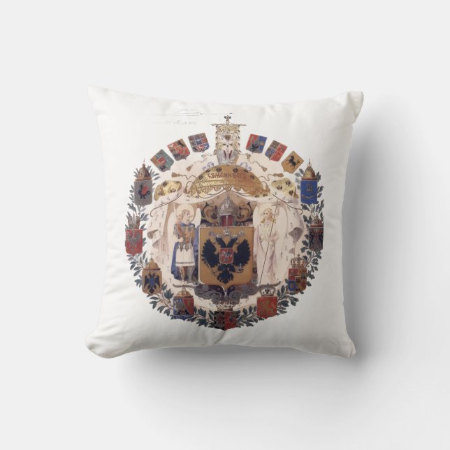 Almofada Grande brasão da Rússia Imperial (Frente)