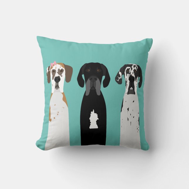 Almofada Grande Dane Fawn Dog (Frente)