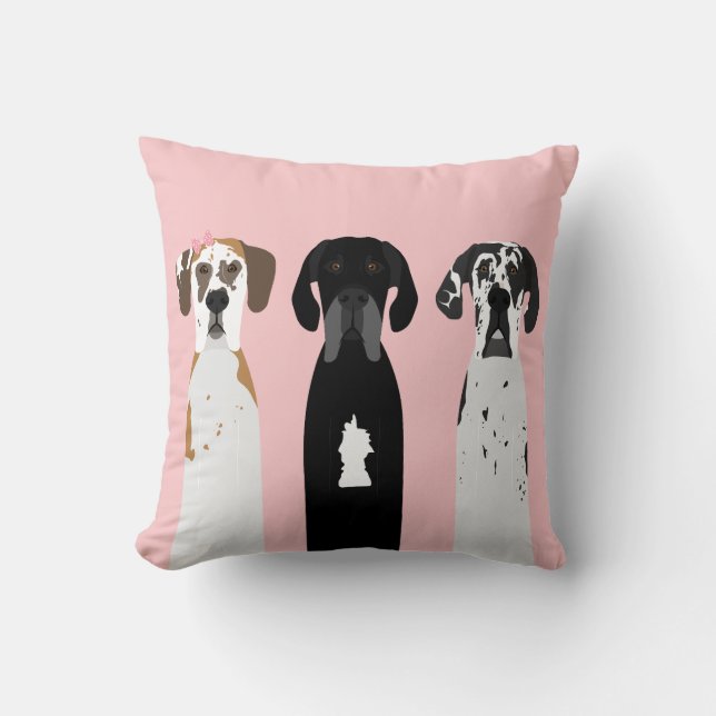 Almofada Grande Dane Fawn Dog (Frente)