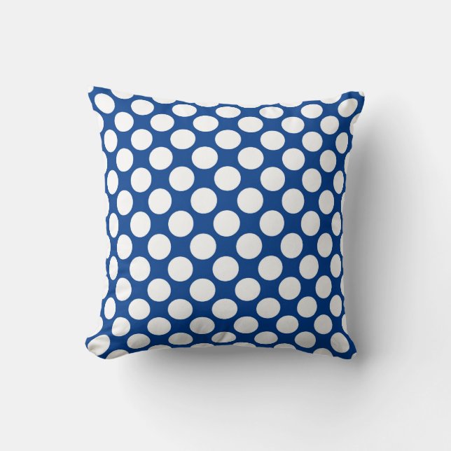 Almofada Grandes pontos retrorreflectores - branco e azul d (Frente)
