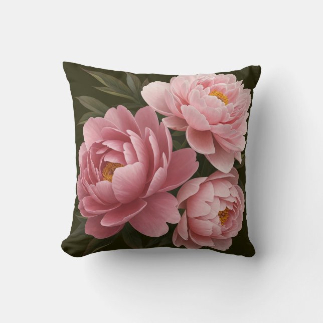 Almofada Grandes Travesseiros Rosa - Vintage Floral (Frente)
