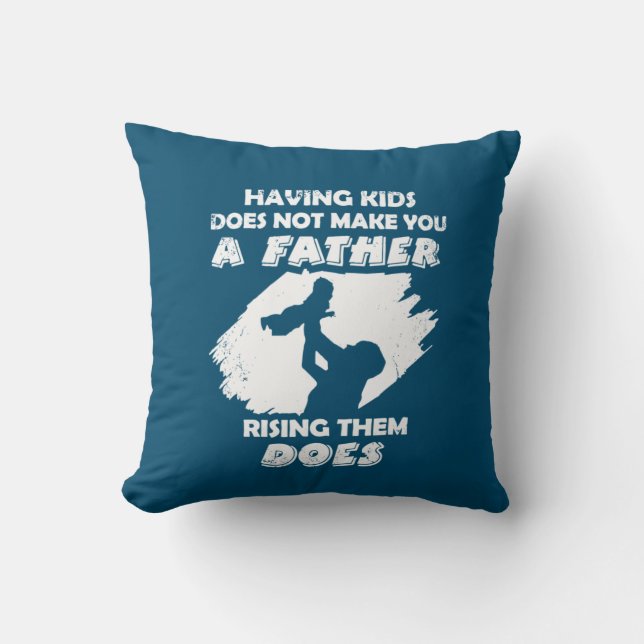 Almofada Grandfather Quotes | A Father Raising Them Does (Frente)