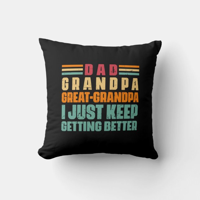 Almofada Grandfather Quotes | Dad Great Grandpa (Frente)
