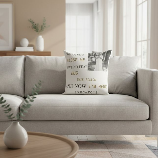 Almofada Grandma Memorial Pillow – Personalized Tribute Gif (Criador carregado)