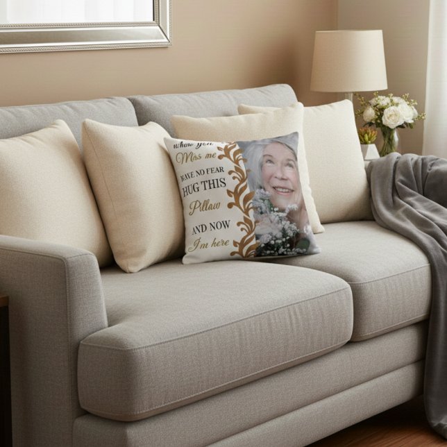 Almofada Grandma Remembrance Pillow with Photo (Criador carregado)