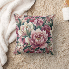 Almofada Grandmillennial Peonies | Dusty Mauve