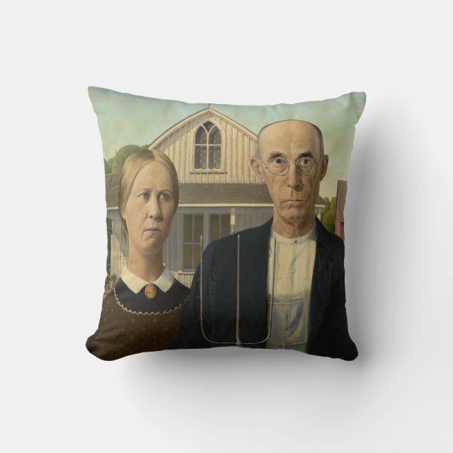 Almofada Grant DeVolson Wood American Gothic (Frente)