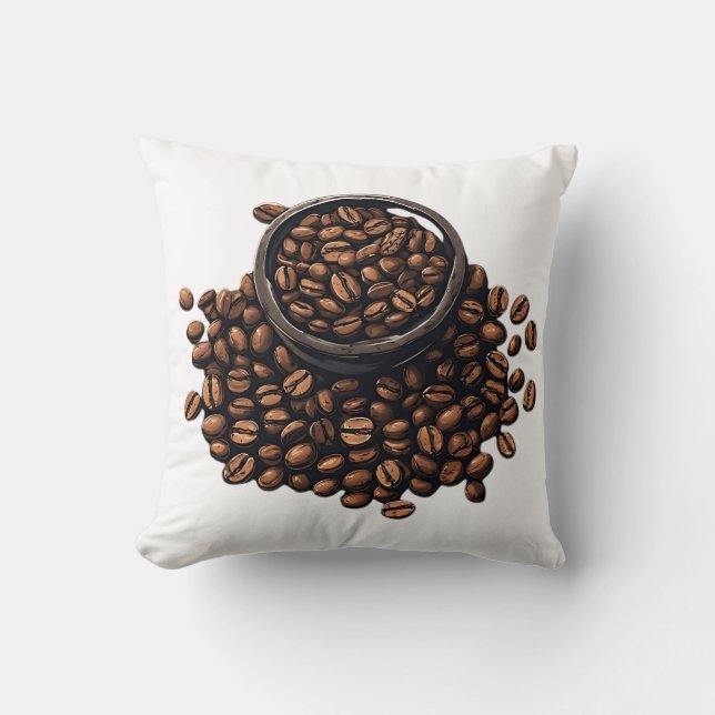 Almofada Grãos de Café em uma Tigela (Frente)