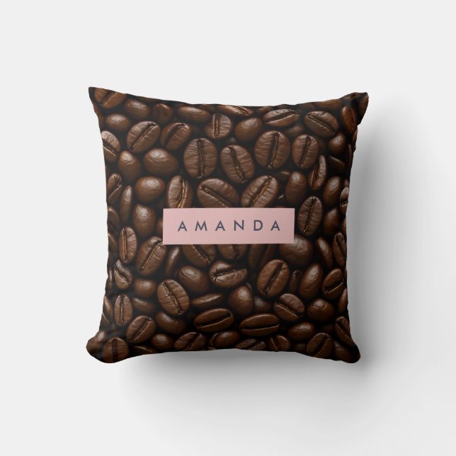 Almofada Grãos de Café Torrado Personalizados (Frente)