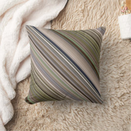 Almofada Grãos de queda, Xadrez e castanho e verde