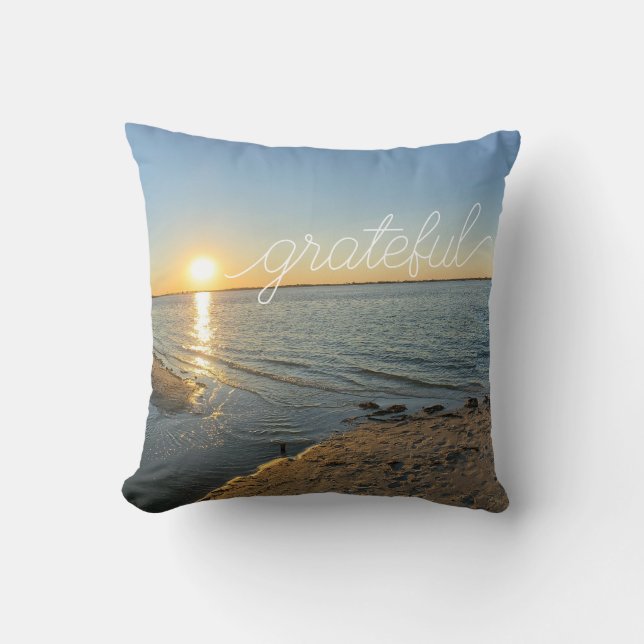 Almofada Grateful Thanket Calm Decor Travesseiro (Frente)