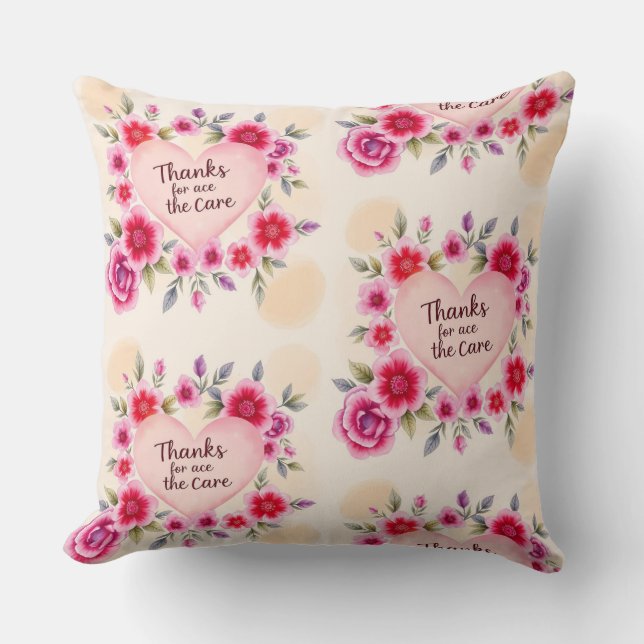 Almofada Gratidão florescente da Mãe (Frente)