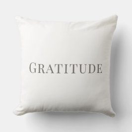 Almofada Gratitude – Minimal Typography Design
