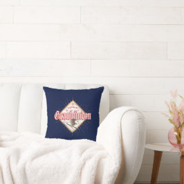 Almofada Graubünden Suiça retro skier vintage