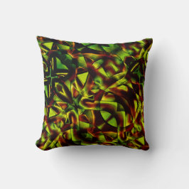 Almofada Gravatas deformadas de fitas verdes queimadas