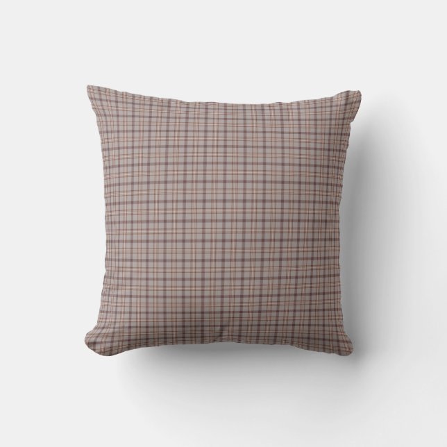 Almofada Gray Rose Plaid Classic Pattern (Frente)