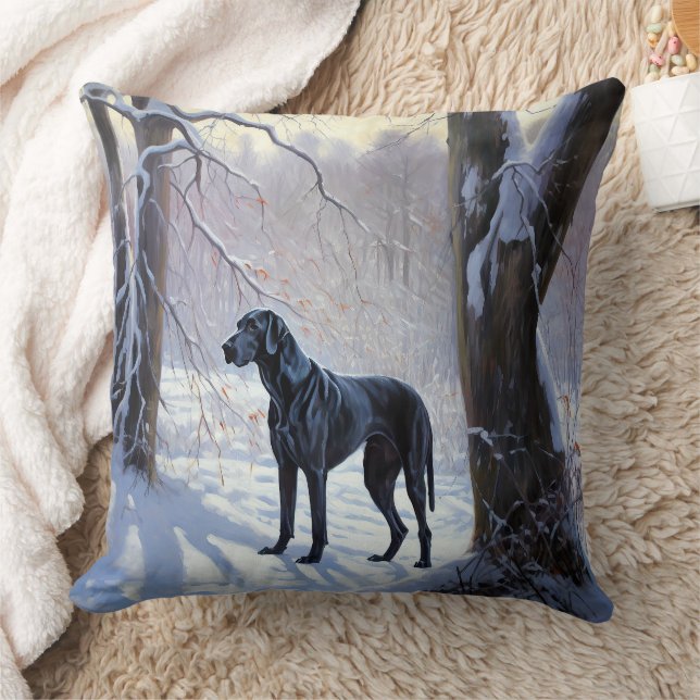 Almofada Great Dane Deixe Nevar Natal (Cobertor)