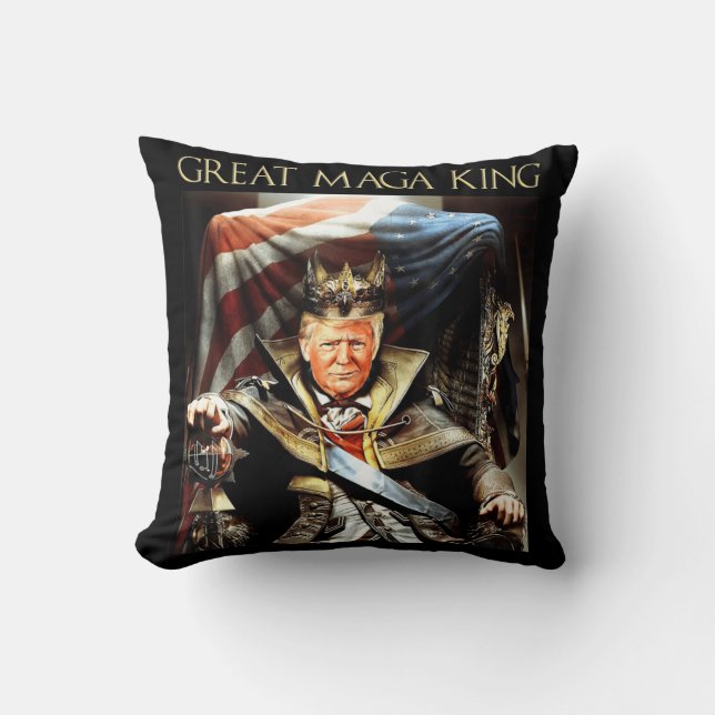 Almofada Great Mega King USA Flag Proud Ultra Maga Trump   (Frente)
